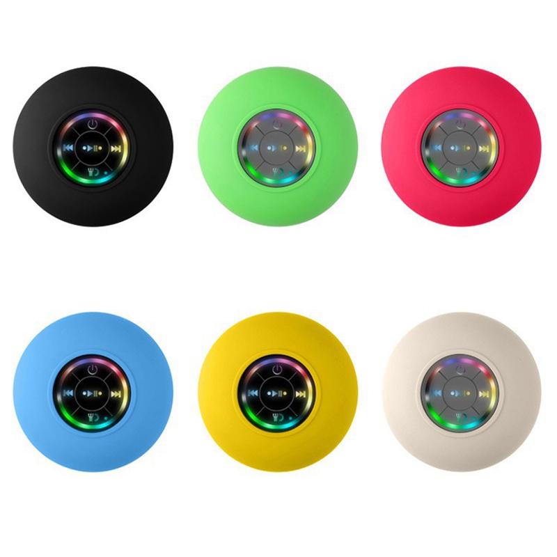 2025 Bathroom Waterproof Wireless Led Bluetooth Speaker Large Suction Cup Mini Portable Speaker Outdoor Sports Stereo Speaker