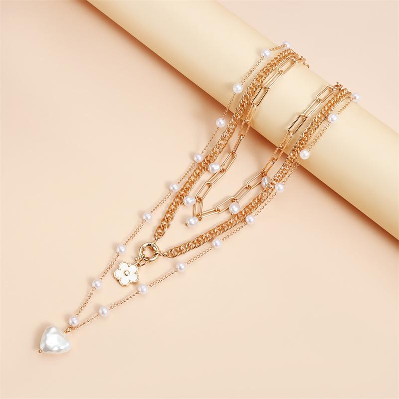 Trend Wedding Party Jewelry Irregular Stone Choker Necklace For Women Elegant Tassels Heart Pendant Necklaces Valentine's Gift