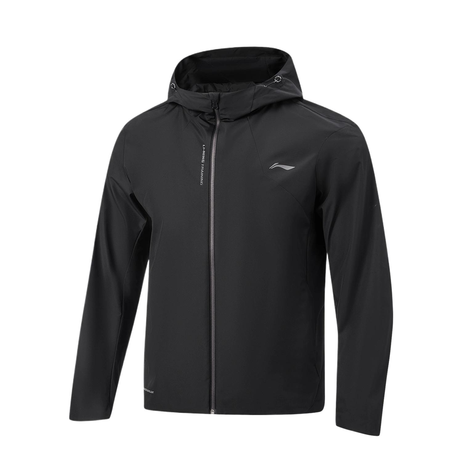 Мужские куртки Li-Ning Мужские черные с капюшоном (Несъемный) Умеренный 3XL