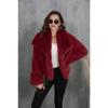 Mode Übergroßer Umlegekragen Flauschiger Kunstpelzmantel Damen Vintage Kunstpelzjacke Mäntel Winterkleidung Damen Flauschige Jacke
