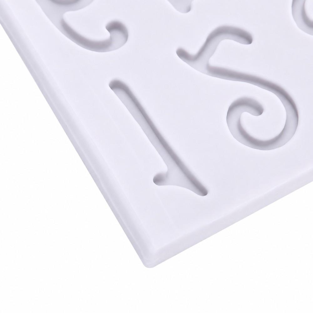 Silicone Number Letter Mold Letter Shape Clay Epoxy Resin Mold Fondant Baking Mold  Cake Decoration