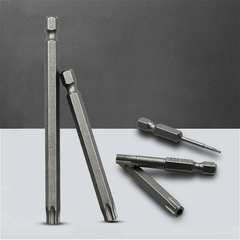11/12 Pcs Tamper Proof Security Drill Magnetic Bit Set Screwdriver Flat Head 1/4" Hex Bits Driver