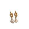 2024 Trend: French Baroque Pearl Bow Stud Earrings for Women
