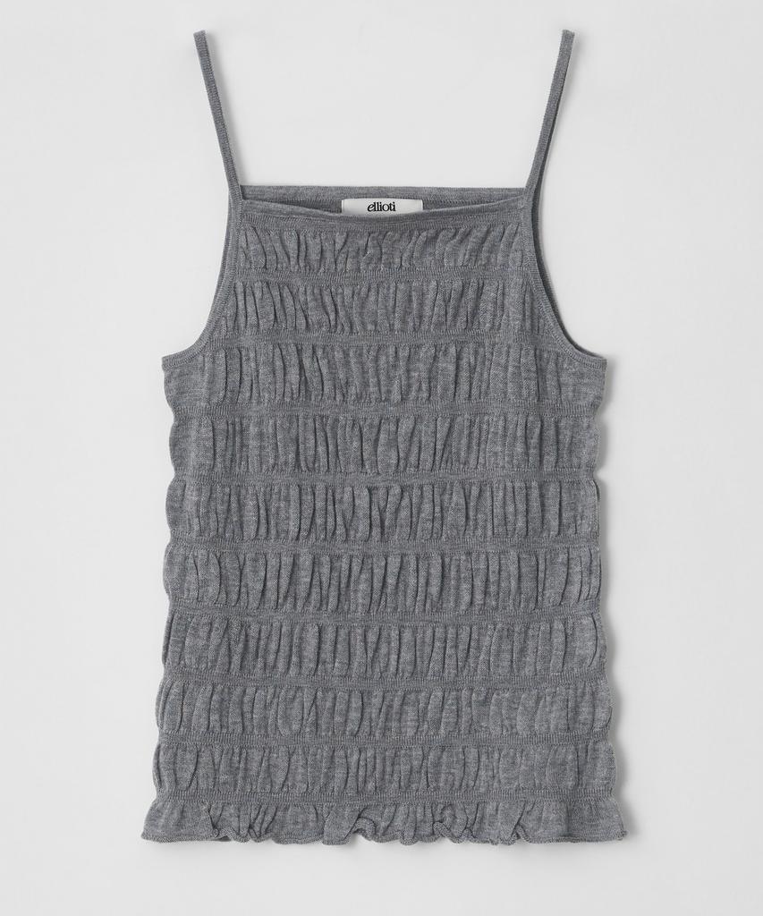 ELLIOTI Nella Shirring Knit Cami Top_3Color