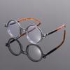 Retro round small frame flat glasses women's fashion popular anti-blue light new personalized frame glasses