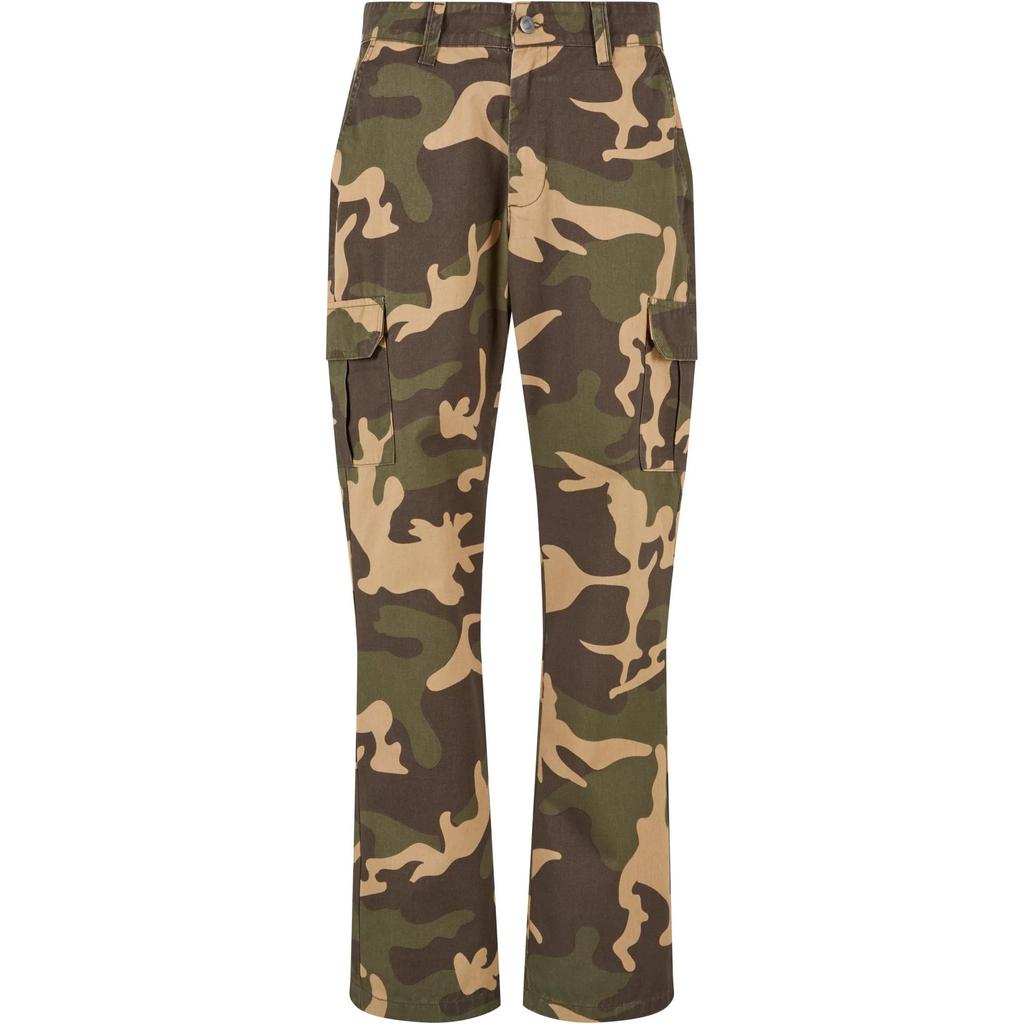 Urban Classics Mens Camo Straight Leg Cargo Trousers