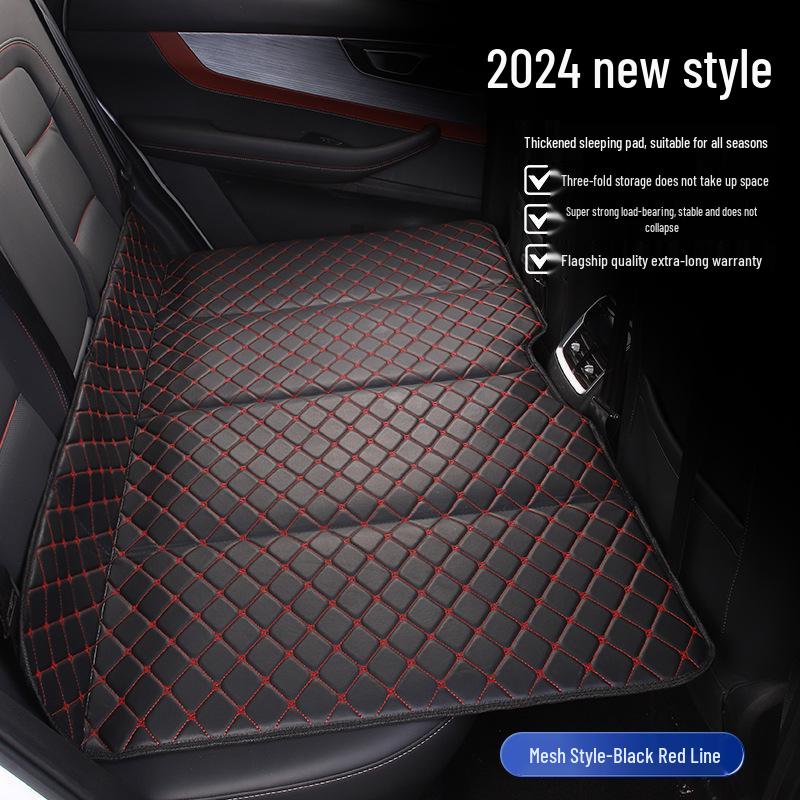 Universal Dual-Use Car Rear Seat Sleeping Pad - Self-Inflating, Foldable, Thickened for Camping and Travel