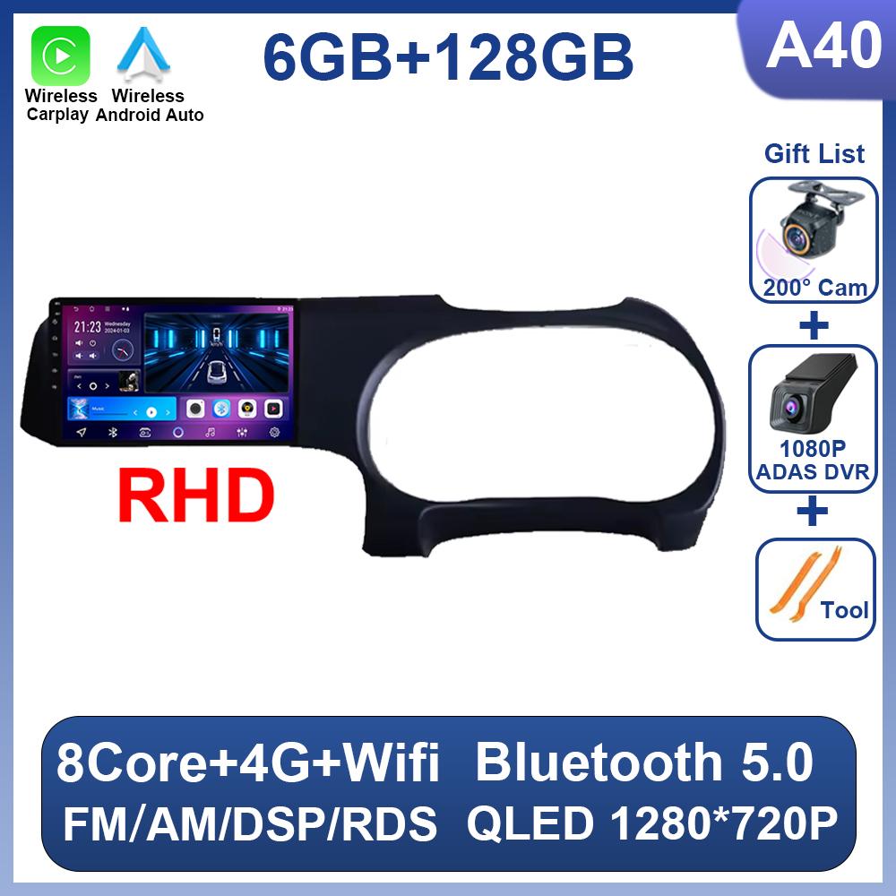 Android 14 Pentru Hyundai i10 2019 2020 2021 Radio Auto Video Stereo DSP Carplay Navigație GPS 4G WIFI 2 Din Fără Player DVD 8 Nuclee