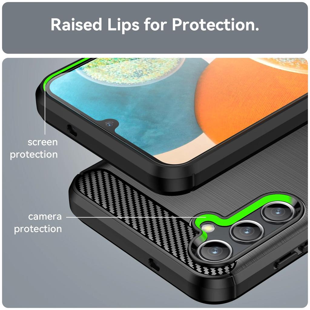 Carbon Fiber Texture TPU Case for Samsung Galaxy A14 A24 A34 A54 5G A73 A53 A33 A13 A23 A52 Shockproof Protective Cover Funda