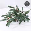 Artificial Olive Branch with Fruits, Realistic Greenery Leaves for Photography Props, Wedding Home Table Decor, Centerpiece Back