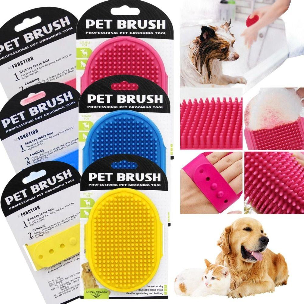 

Useful Bath Comb Rubber Hair Remover Dog Grooming Gloves Pet Brush Horse Cleaner