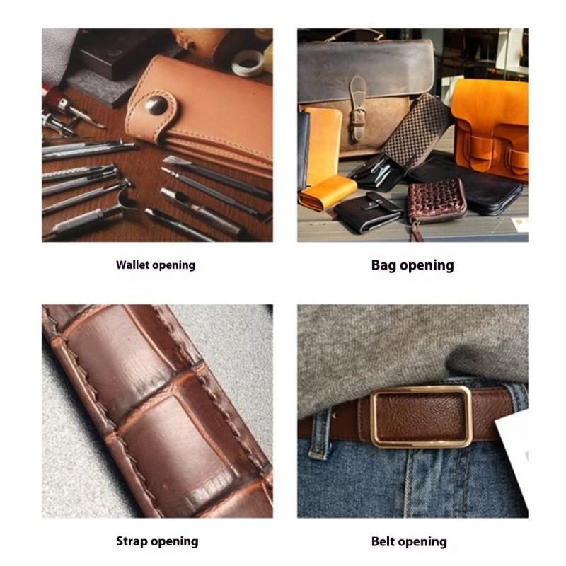 Heavy Gauge Alloy Punch Rod Punching Drill Hollow Cores Design Hole Punch For Flawlessly Leather Craft Hole Creation