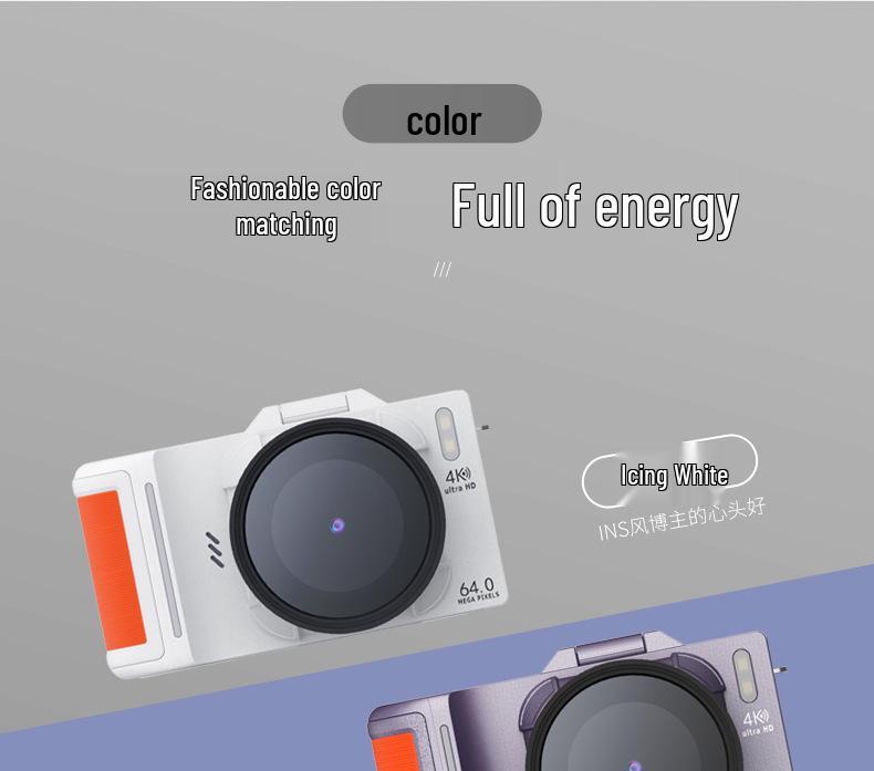 High-Definition Retro Spiegellose Kamera mit Klappbildschirm für Studenten und Reise-Selfies