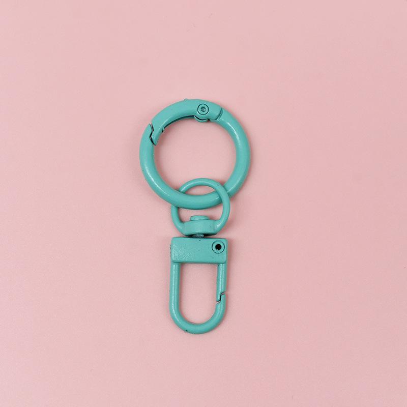 Colorful U-Shaped Metal Spring Buckle Keychain Accessory