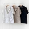 New Arrivals Open Run Women Shoulder Pad Short Sleeve Two Pocket Loose Fit Jkt