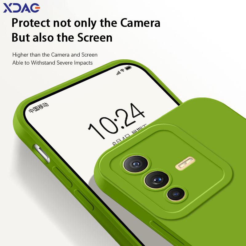 Angel Eyes Square Liquid Silicone Phone Case for VIVO V23 Pro 5G Soft Mobile Cover VIVOV23 V 23 V23Pro 360 Protective Shield Bag