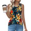 Womens Casual O Neck Loose  Sleeveless Top T-shirt  Summer Tank Tops For Women Tank Camisole Sleeveless Basic Tops
