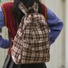 Zaino scolastico giapponese ins1011 autunno e inverno nuovo borsa a quadri retrò versione coreana femminile zaino per studente delle scuole superiori e medie zaino
