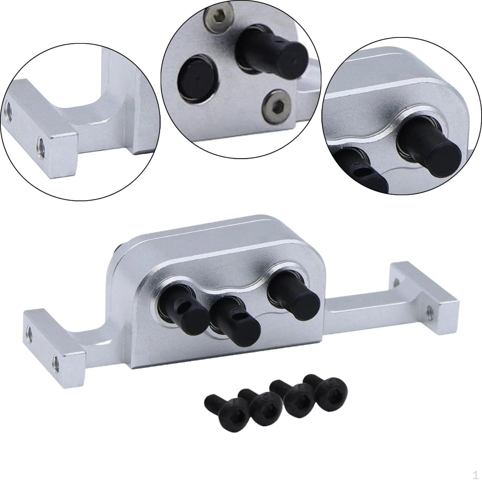 

RC Car Transfer Case Crawler Replacement 1/10 Rock DIY Aluminium Easy Installation with срібний