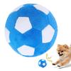 Soccer Ball Dog Toy Squeaky Football Game Plush Soft Squeaky Balls for Dogs for Indoor Outdoor Play Teething Enrichment Puppy