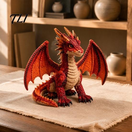 Creative Gifts for Craft Enthusiasts Flying Dragon Patchwork DIY Kit Collection, Handmade Animal Sewing Kit, Relaxing Crafting Kits Home Art