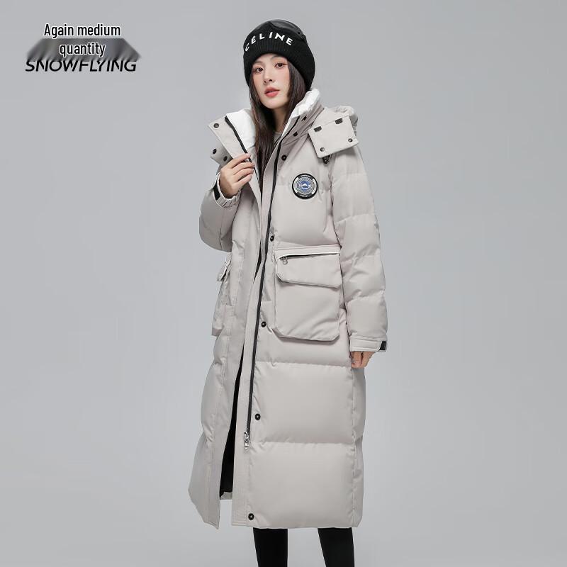 

Xuezhongfei Women s 2025 Winter 90% Down Long Hooded Puffer Coat M