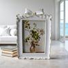 Decorative Tabletop Photo Frame with Antique Bowknot Detail, Resin Portrait Frame for Shelf Styling and Home Accent