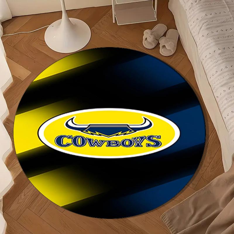 North Queensland Rugby Round mat Home Decor, Chair rug For livingroom,Bedroom, doormat home decor Birthday Gift Christmas Gifts