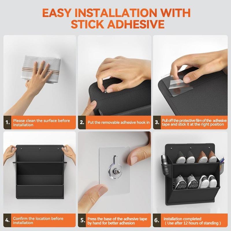 1PC RV Shoe Storage with Adhesive Tape Door Shoe Rack with Large Deep Pockets Suitable for Campers Narrow Space Wardrobe Storage