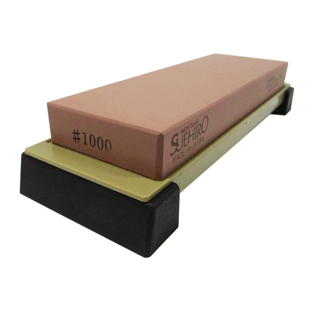 Suehiro SUEHIRO Medium Whetstone with Stand, Dual-Use for Stainless Steel and Steel, WA#1000, No. 1003-S