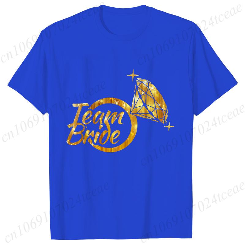 Team Bride TShirt Woman Bachelorette Single Farewell Party Blouses Bridal Shower Wedding Tops Casual ONeck Short Sleeved Tees