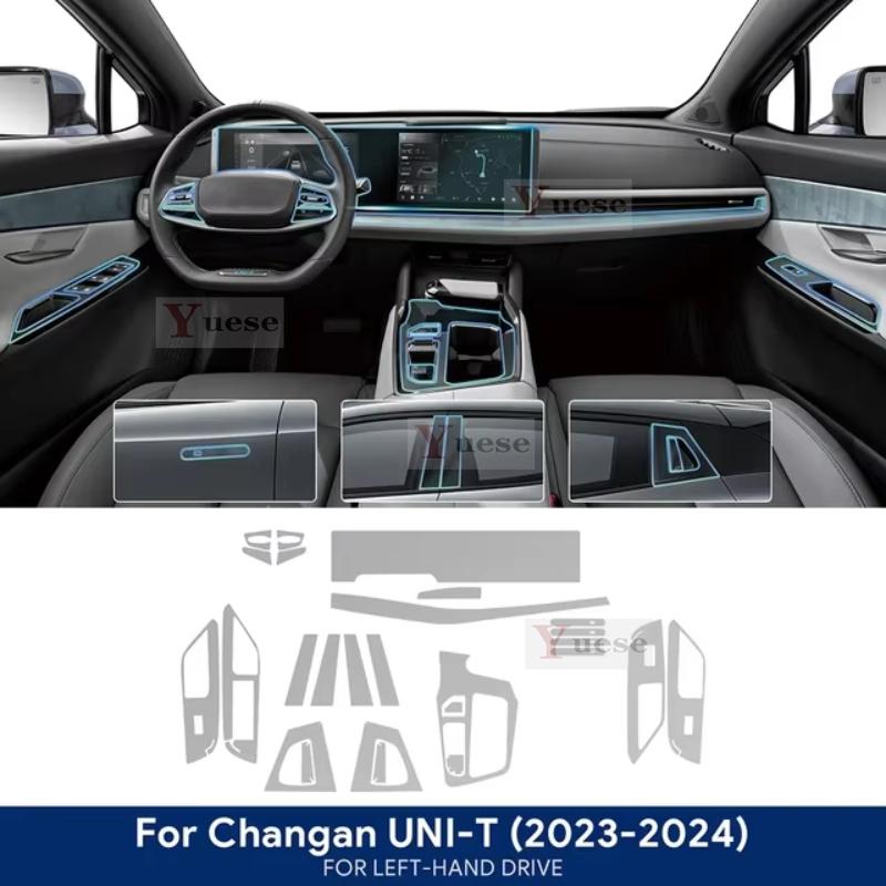 For Changan UNI T UNI-T 2024 Car Interior TPU Film Dedicated Accessories Transparent Screen Gearbox Protection Anti-scratc