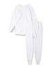 Gunze RP6300 Comfortable Quilted Top and Bottom Set with Diamond Size L To Japanese Size Men's Far-Infrared Treatment, Pattern, 100% Cotton, White,