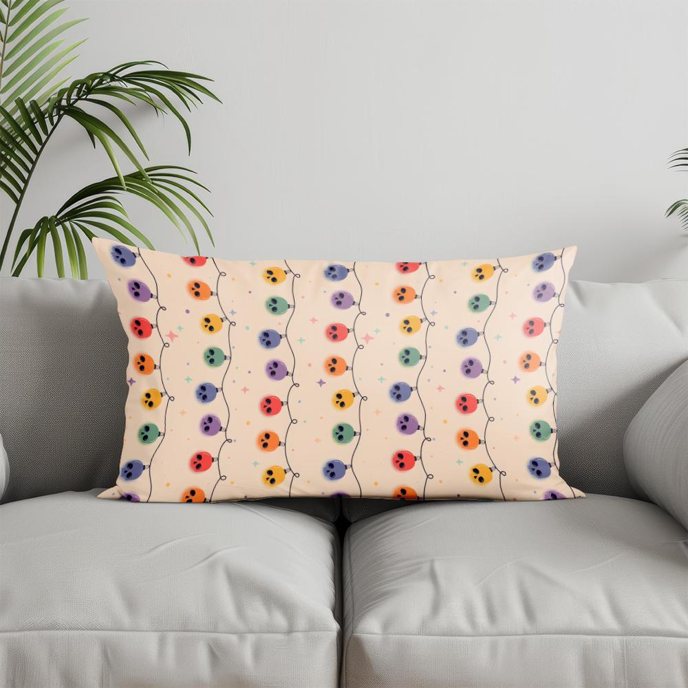 Home Decor Merry Christmas Snowflake Pillow Suitable For Sofa Bedroom Car Pillow Cover Cushion Rectangular Back Cushion