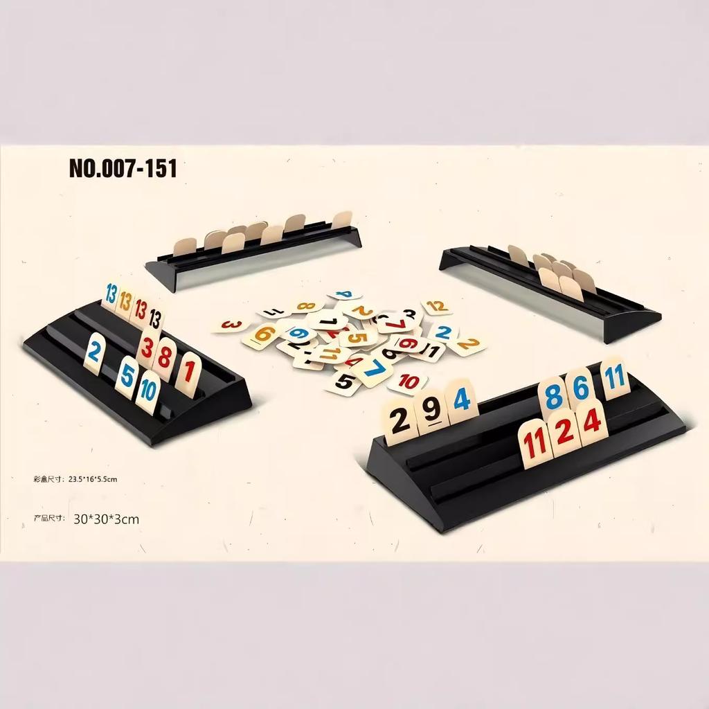 Digital Mahjong Game RUMMY GAME Number Matching Multiplayer Board Game Fun Family Friends Social Party Tabletop Card Game