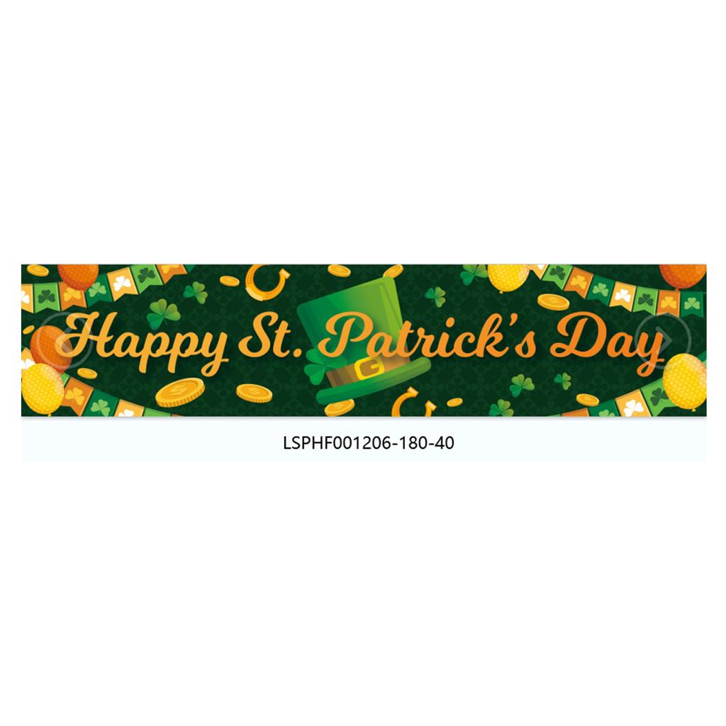 Irish Festival Clover Theme Party Outdoor Party Venue Arrangement Props Polyester Cloth Poster Customization