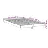 VidaXL Cadre de lit chêne marron 120x200 cm bois d'ingénierie 832260