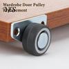 Side Mount Sliding Door Roller 4/8Pcs Vertical Track Wheel, Load-Bearing Anti-Sag Bottom Rollers, Dual Bearing Heavy Duty Guide for Wardrobe