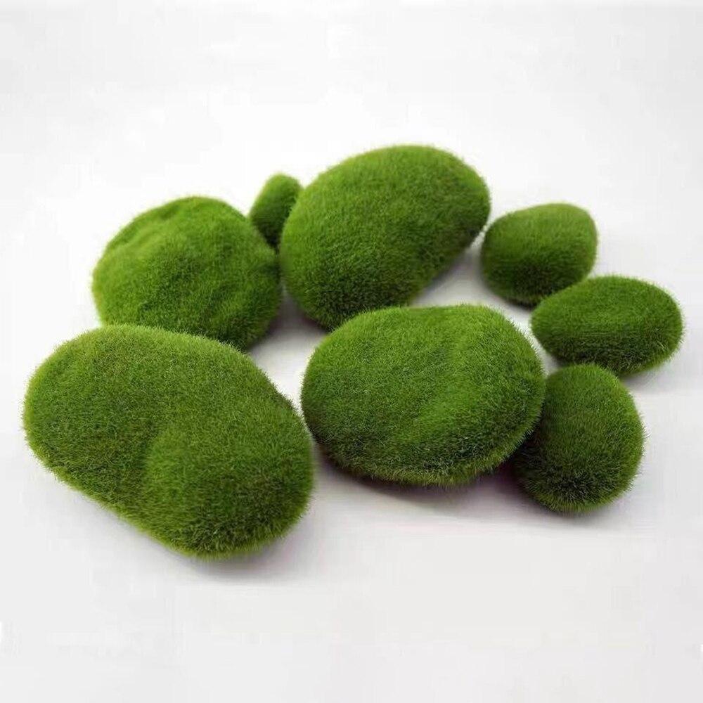 6Pc Artificial Moss Stone Simulation Fairy Garden Decor Miniatures Bonsai Terrarium Succulent Gnomes Fake Moss Home Decoration
