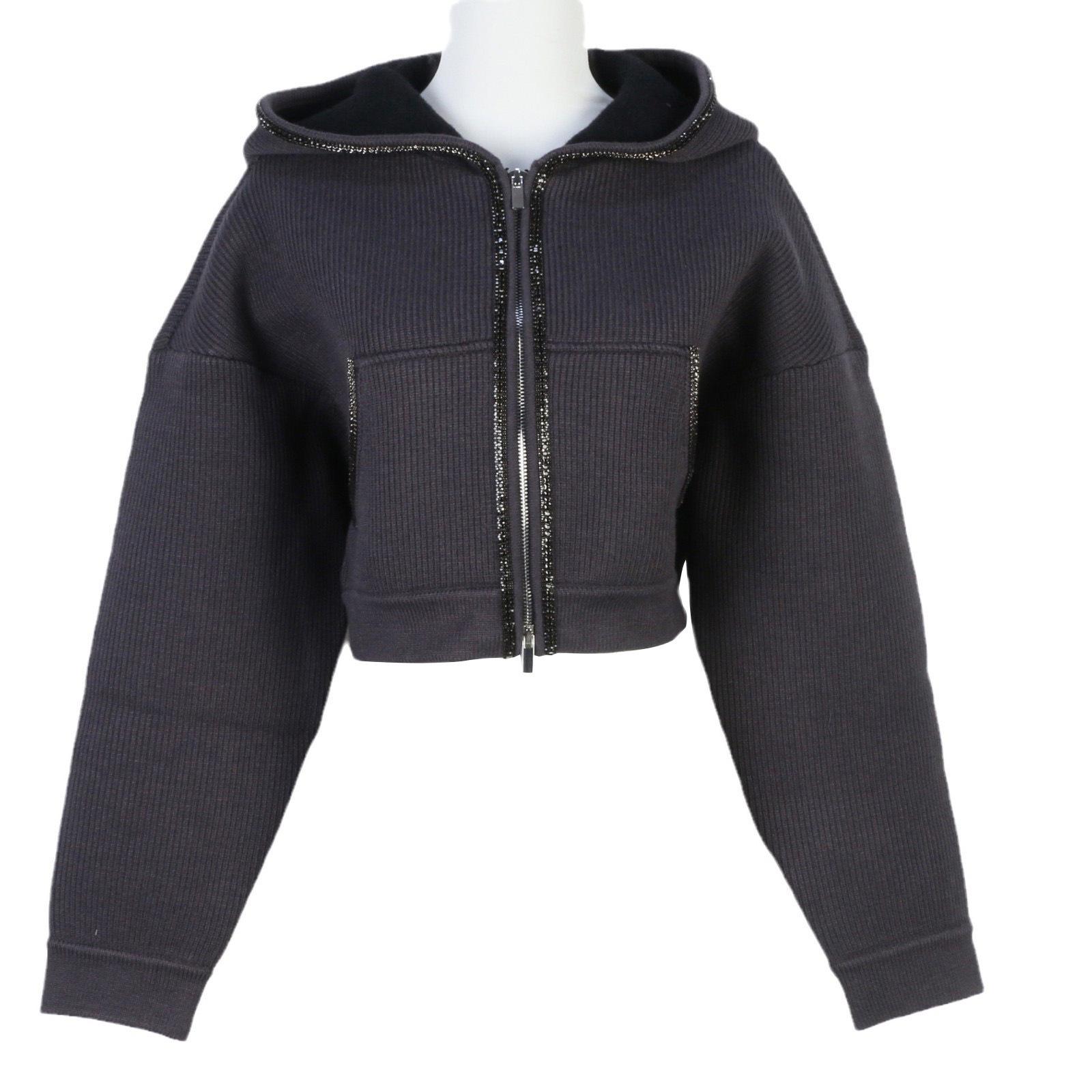 

Комплект короткого кардигана с капюшоном во французском стиле и миди-юбки А-силуэта с высокой талией для осени/зимы Small