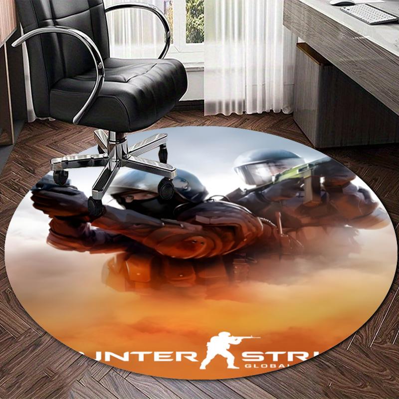Personalized CS Round Chair Office Rug - Perfect for Mat, Office Chair & More - Ideal Gift for Birthdays and Holidays