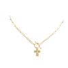 Stylish Religious Crucifix Pendant Necklace Alloy Collarbone Chain Perfect For Everyday Use And Special Occasions