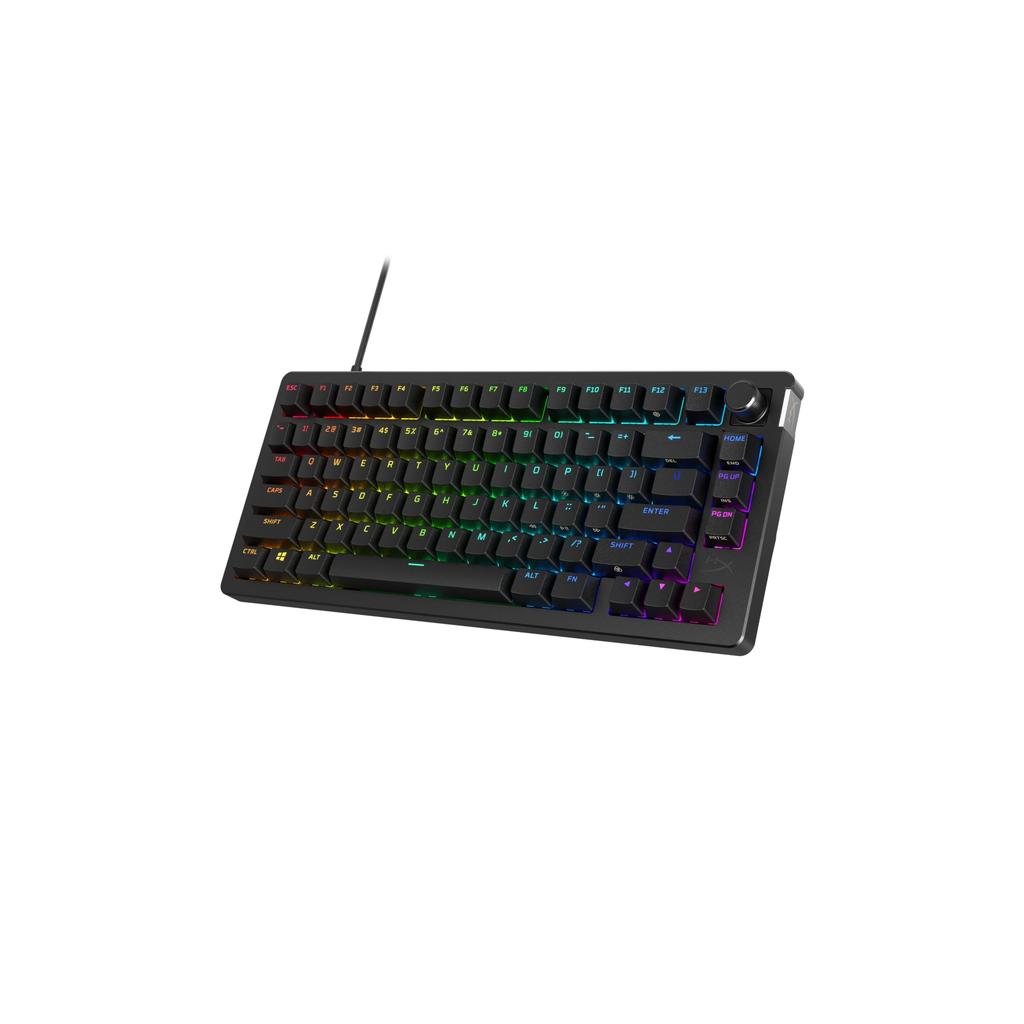 HYPERX Alloy Rise 75 Mechanical Gaming Keyboard with Ambient Light Linear – Hot-swappable 75% Sensor, Gasket-Mounted Switches, PC, 7G7A4AA#ABA