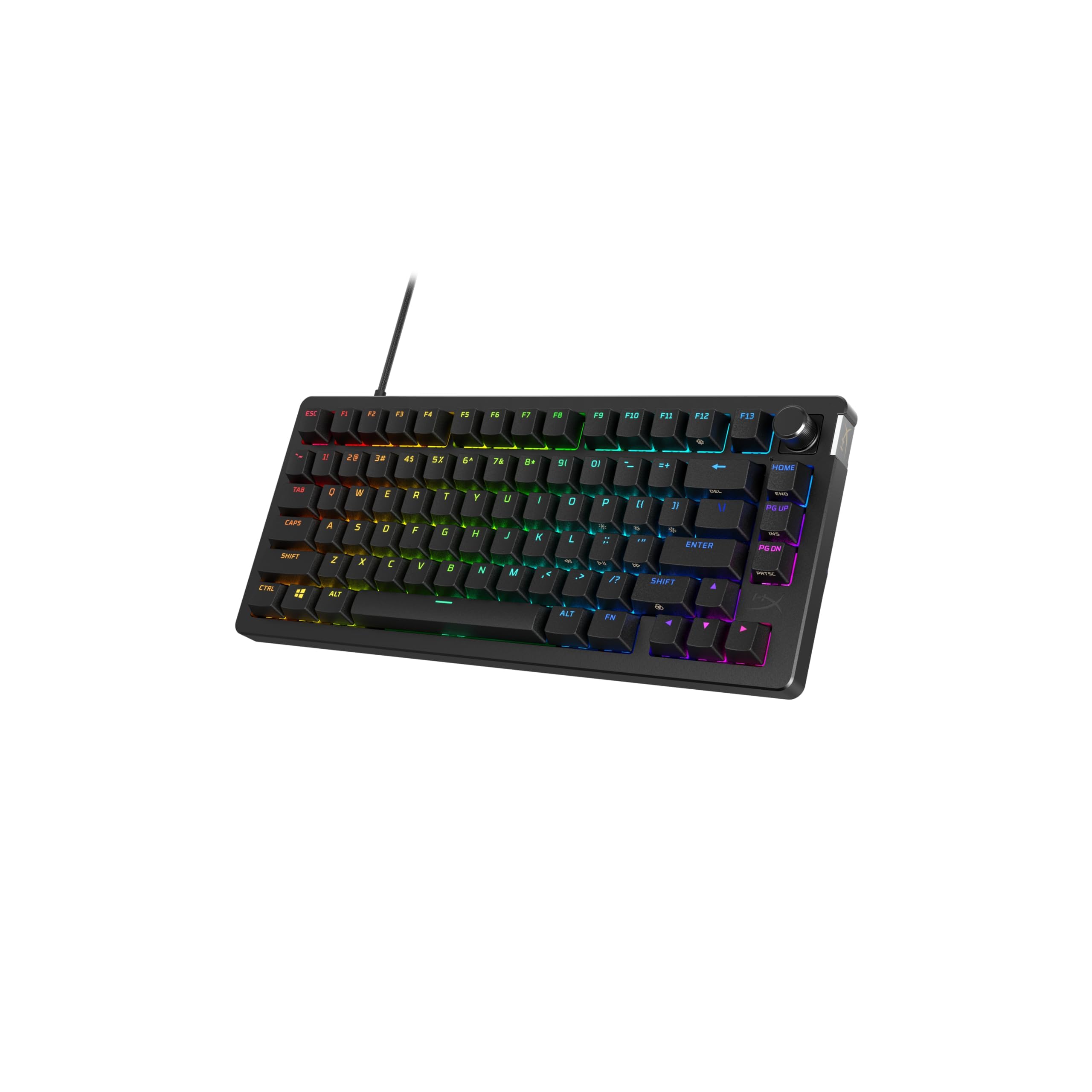 

HyperX Alloy Rise 75 Mechanical Gaming Keyboard with Ambient Light Linear – Hot-swappable 75% Sensor, Gasket-Mounted Switches, PC, 7G7A4AA#ABA