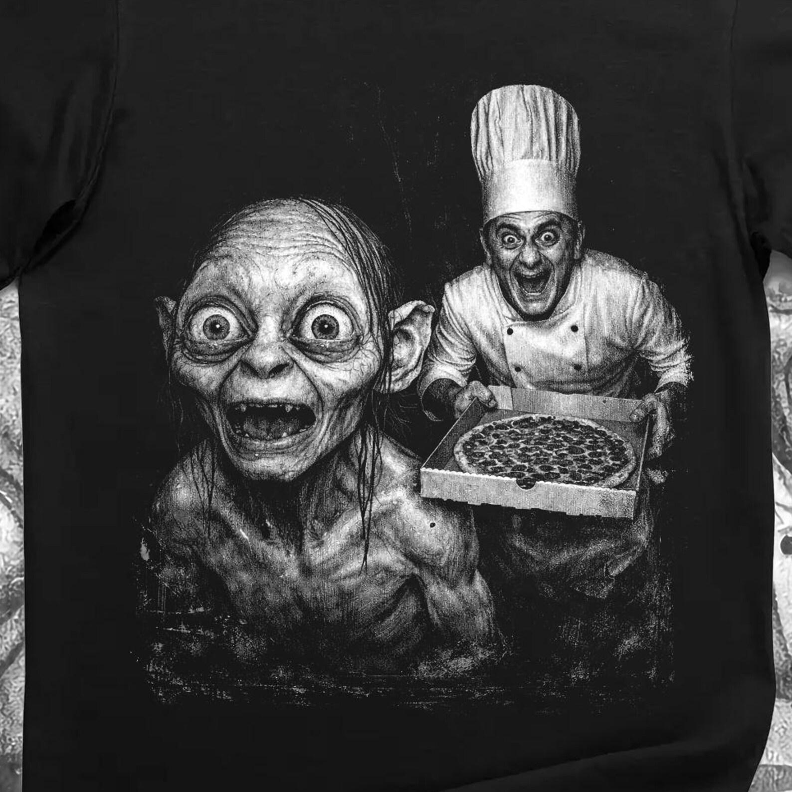 Goblin Pizza Raid Shirt, Funny Fantasy Meme Tee, Chaos Goblin Graphic, Nerd Movie Parody XL