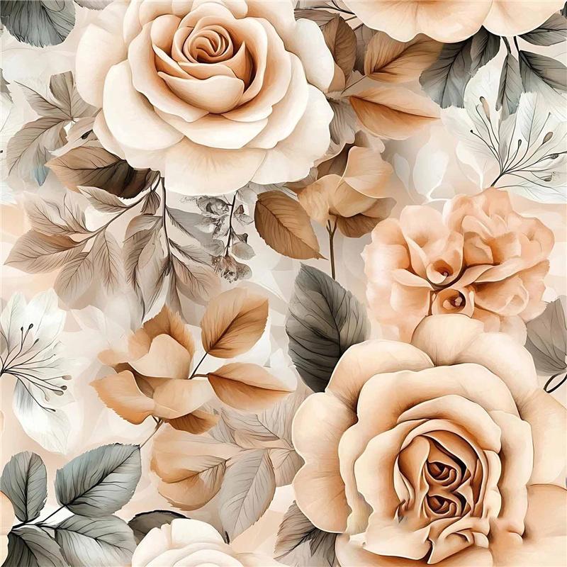 Vintage Floral Wallpaper Wainscoting Sticker Self-Adhesive Waterproof Moisture-Resistant Wall Decoration Renovation Upcycling