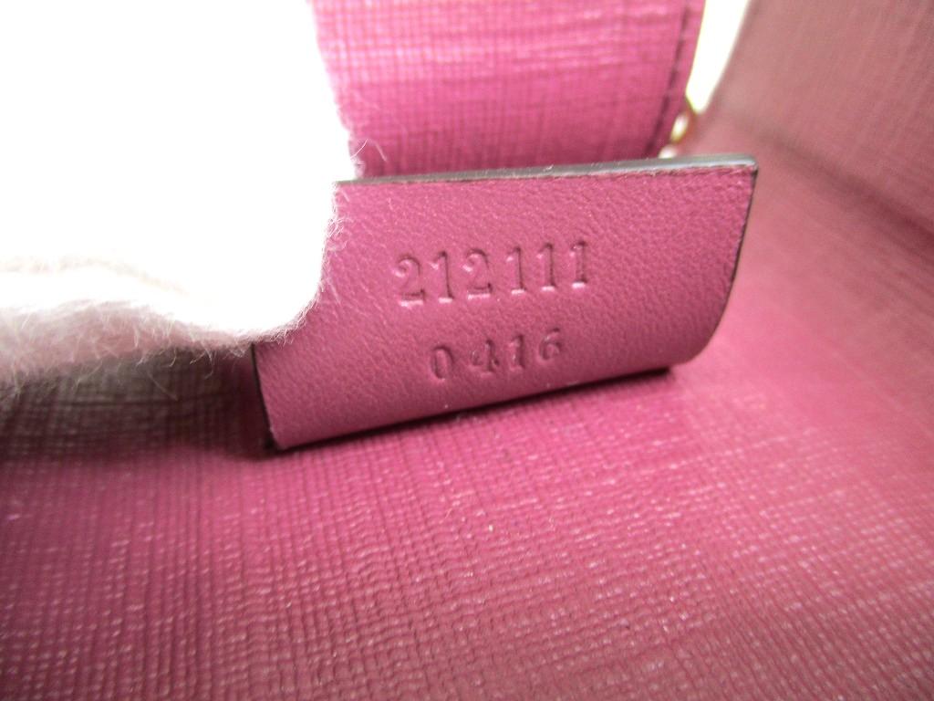 Authentic GUCCI GG Coating Canvas Wine Red Leather 6 Pics Key Chain #a902  Refurbished