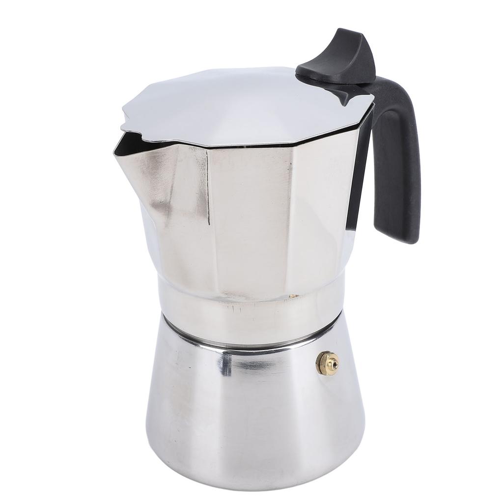 Stovetop Coffee Maker Stainless Steel Octagonal Even Heat Distribution Stovetop Coffee Maker Pot