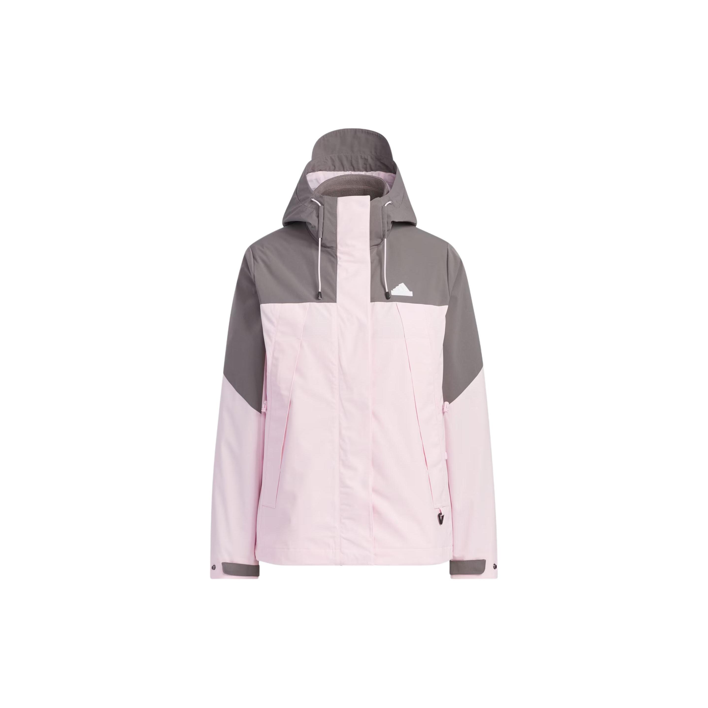 (WMNS) adidas City Escape 3-In-1 Fleece Jacket Asia Sizing  Pink Grey  Women s JE8588 M
