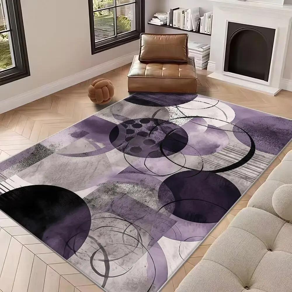 New Abstract Soft Carpet Nordic Decoration Geometric Home Sofa Rugs Non-slip Soft Floor Mat for Living Room Bedroom Bedside
